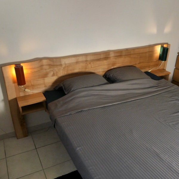 Headboard for bed, solid ash